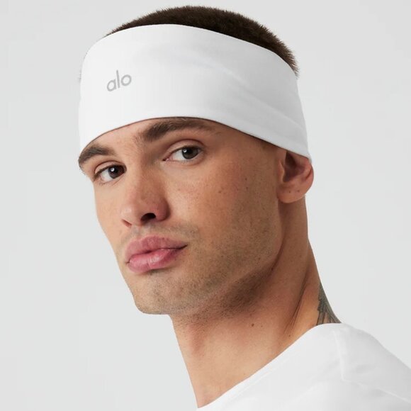 NEW Alo Performance Conquer Headband in White - Picture 3 of 3